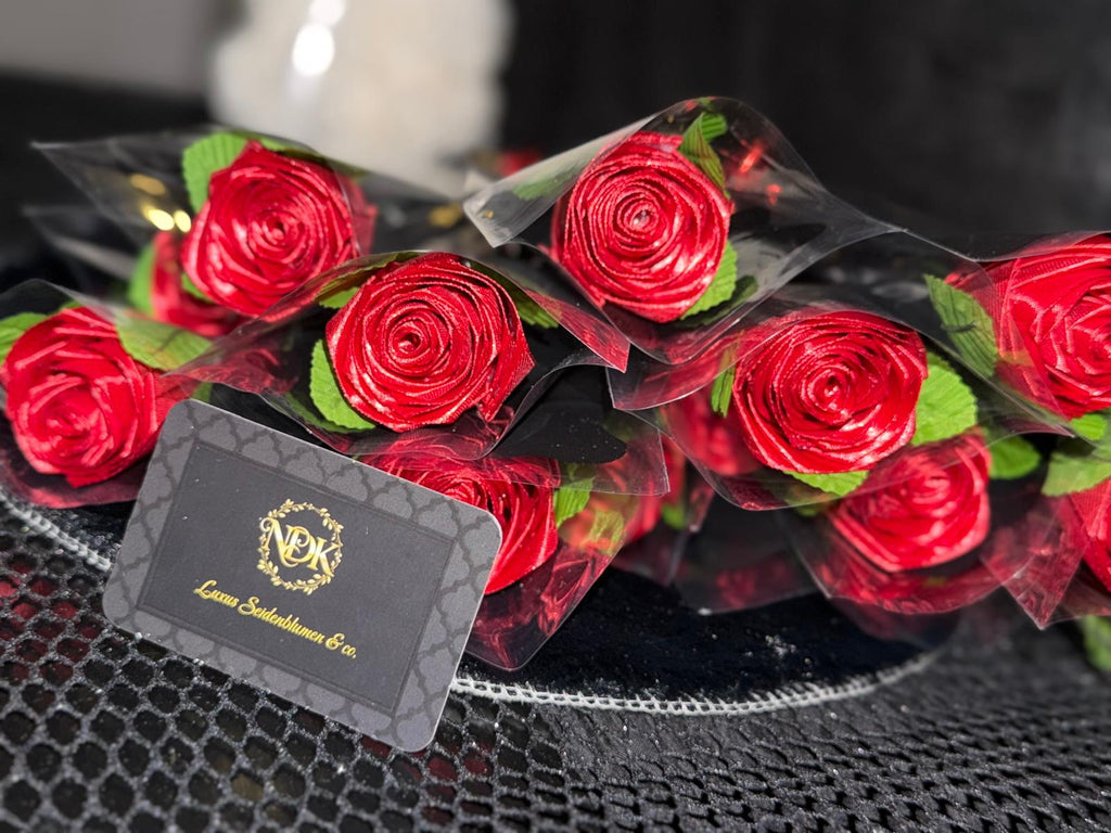 Seidenrosen Einzelverpackt