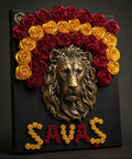 Lion Crown Wall Art – 3D Rosenbild mit Löwenkopf (Luxury Edition)