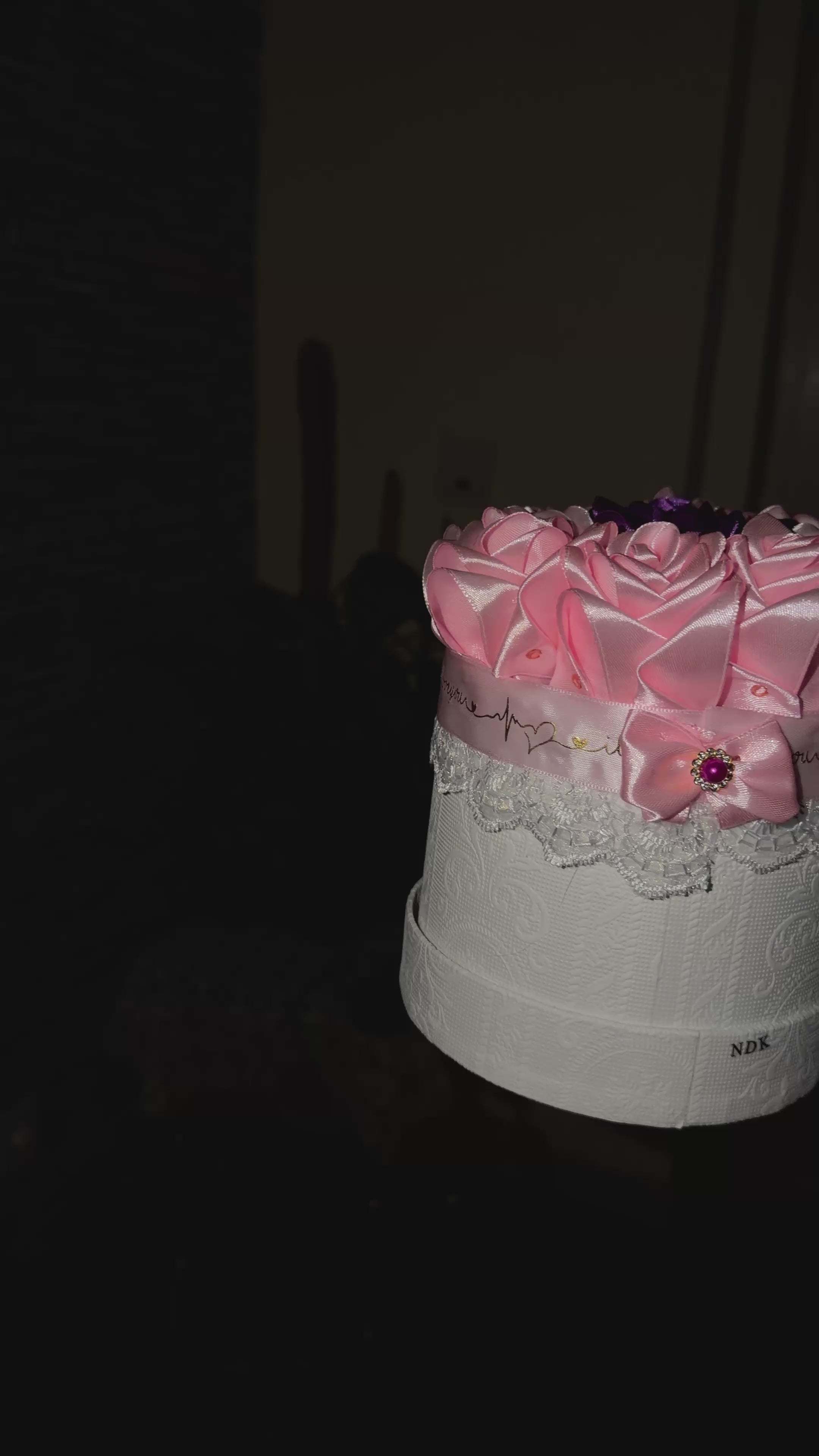 Deko Box mit Seidenrosen