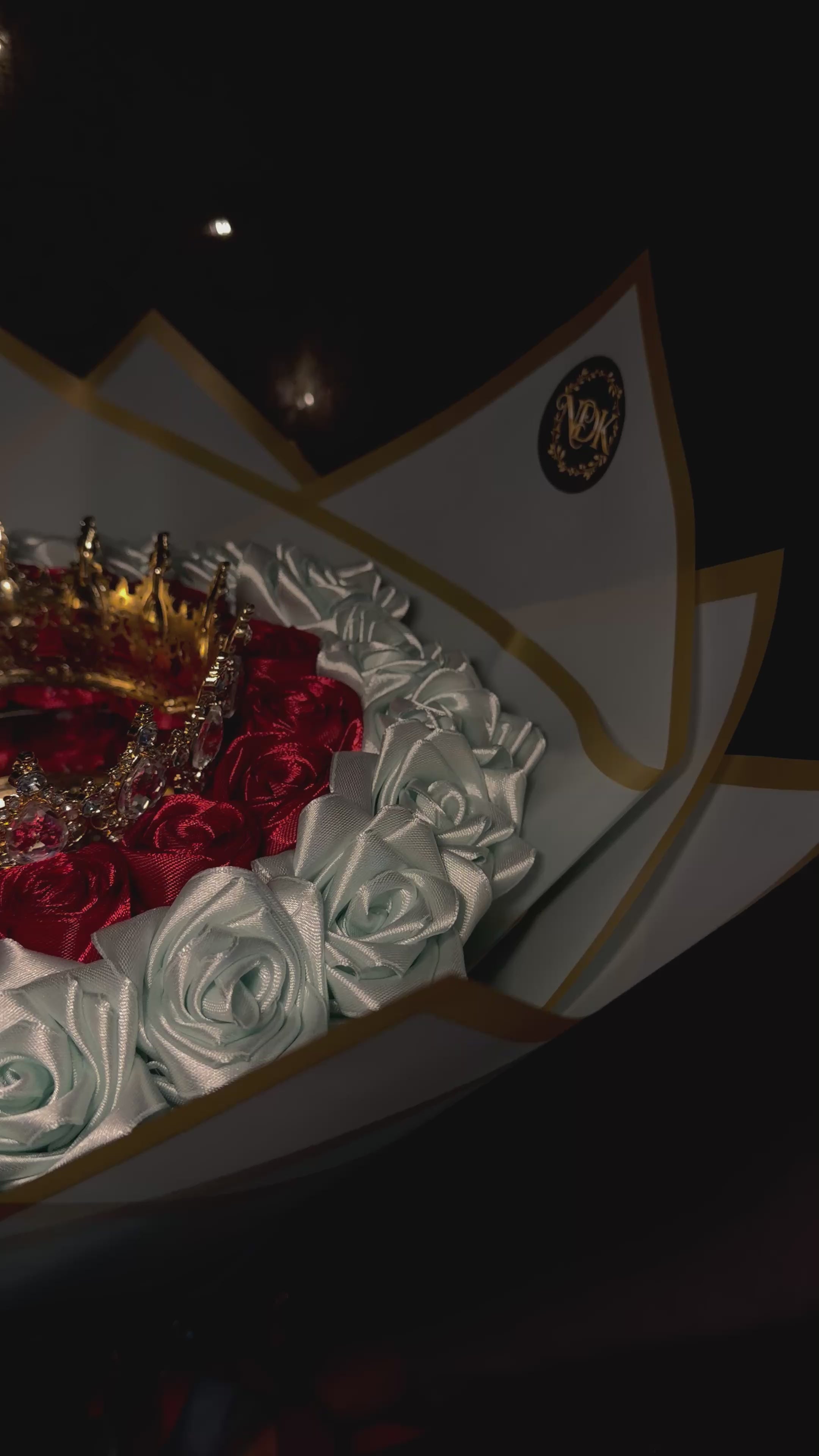 Seidenrosen Strauß mit Spiegel